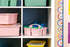 Teacher Created Resources Light Pink Portable Plastic Storage Caddy 6-Pack, 3 Compartments for Classroom Organization