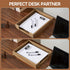 Kirigen Wood Letter-Size Tray Single-Tier (TP-DBR) - Front-Load Documents Tray for Office Desktop Organizer, Dark Brown
