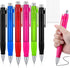Crtiin 6 Pcs Jumbo Easy Grip Ballpoint Pens with Refills Extra Large Black Ink Fat Pens for School Office Writing