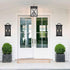 2 Packs 2-Light MELUCEE Outdoor Wall Lantern Exterior Light Fixtures Wall Mount in Black Finish Waterproof Wall Sconce
