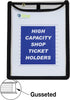 C-Line Gusseted 9 12 1, 15 (39912) High Capacity Stitched Shop Ticket Holders, with Flap Closure, Both Sides Clear, x x