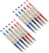 Gel Ink Pen Quick Drying Liquid Ink, 0.38 mm Fine Point Japanese Style Pens, 12 Pcs (4 Black, 4 Blue, 4 Red)