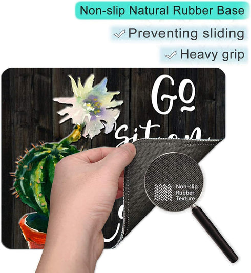 Go Sit On A Cactus Funny Quote Watercolor Floral Mouse Pad - School Office Supplies Desk Accessories