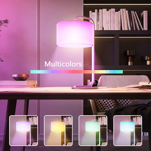 Color Changing Light Bulb with Remote, RGB 9W A19, 6500K White E27/E26, 16 Color Choices, Dimmable (4 Pack)