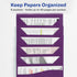 Avery Slide & View Expanding File Folder - 6 Pockets, Letter Size, 1 Plum Folder (73543)