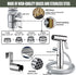 Set Premium Brushed Sink Faucet Handheld Bidet Sprayer for Toilet -Bidet Attachment for Warm & Cold Water with Dual