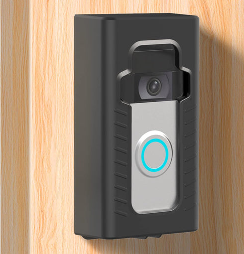 Adhesive Mount Compatible with Video Doorbell, No-Drill Mounting Bracket Cover Holder, Not Block Doorbell Sensor