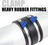 Fulton 2 1/2 Inch Thumb Screw Key, Adjustable 304 Stainless Steel Hose Clamps, 5 Pack