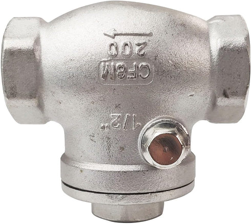 1/2" NPT Swing Check Valve Female WOG 200 PSI PN16 CF8M, Stainless Steel SS316