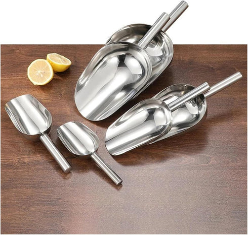 Generic 8-13Inch Commercial Flour(12in) Stainless Steel Ice Scraper Scoop Candy Bar Scoops Home Scooper Shovel Food