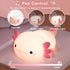 Light,Dimmable FAMIDUO Axolotl Lamp,Cute Axolotl Night Silicone Animal Nursery Night Light,Adorable Rechargeable