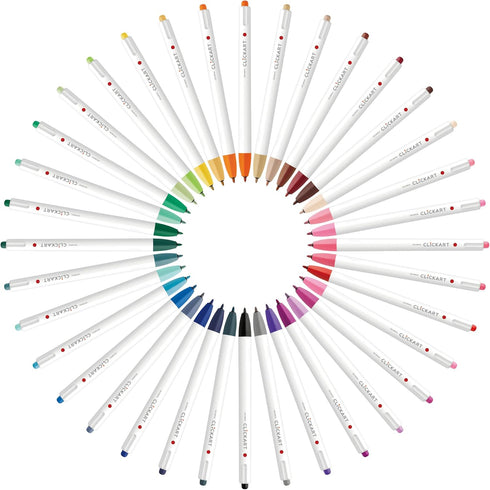 Zebra WYSS22-36C-N Clickart Water-Based Markers, 36 Colors with Case Included