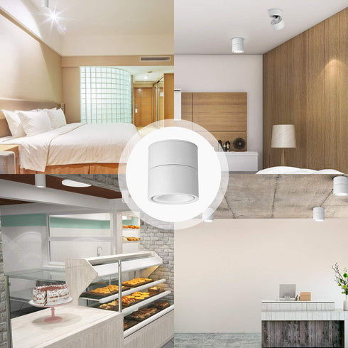 Vrnzau 360Adjustable 6000K 3000K 3000KWarm LED Ceiling Spotlight - Wall Light Ceiling Downlight COB Lighting LED Wall