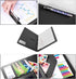 Enyuwlcm PU Leather Padfolio Ring Binder - Clipboard Resume Leather Portfolio with 20 Clear Plastic Sleeves, Black