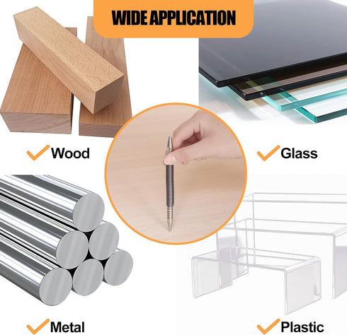 2 Pcs Dual Head Nail Setter, 3/32 and 1/8 Spring Loaded Nail Set Hammerless Double Ended Nail Punch Tool.