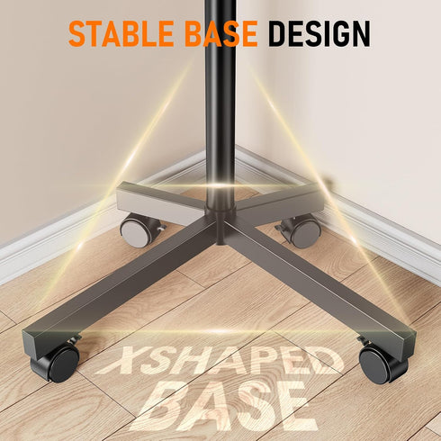 Xyndyx 23-60 Inch 88 lbs, 400x400mm, Mobile TV Cart Rolling TV Stand for LCD LED OLED Flat Curved Screens up to Height