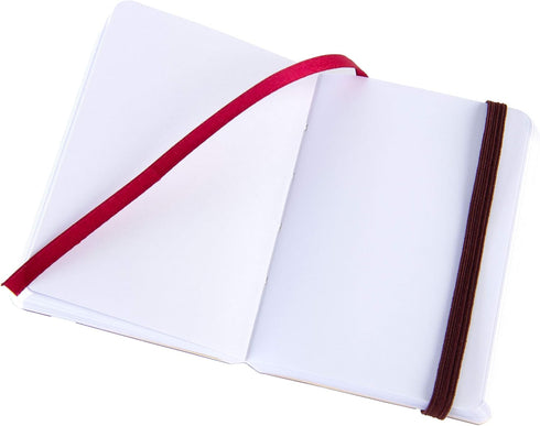 Pentalic 3" x 4" Pocket Sketchbook Traveler Journal, 160 Pages, Burgundy