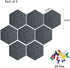 Felt Hexagon Bulletin Board Pack of 8 with 20 Push Pins, Notice Boards for Home Office Kitchen, Felt Wall Tiles