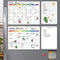 Hivillexun Magnetic Dry Erase Calendar Whiteboard Set (4-Pack) for Home, Monthly & Weekly Views, 8 Markers & Eraser