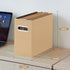 Oterri File Organizer, Small Collapsible Cardboard Box for Letter Size Files, Portable with Handle, Brown