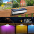 4 Pack 10 Solar Fence Lights Outdoor RGB Color Changing and Fix Colors Stainless Steel Waterproof Solar Lights LED Wall