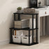 Furinno Turn-N-Tube 3-Tier Printer Stand, Toolless Multipurpose Display Storage Shelf, Americano/Black