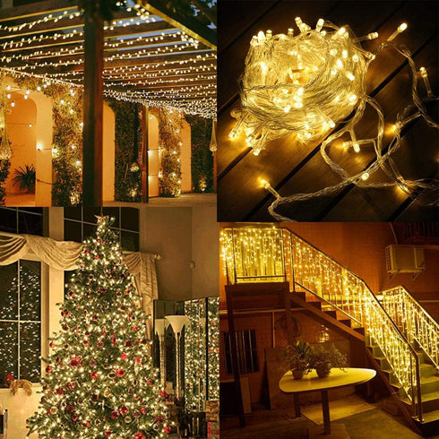 98FT 200 LEDs Waterproof String Lights, Fairy Lights with 8 Modes and Memory for Home, Garden, Wedding, Party,