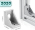 30 Set Silver 2020 Series Aluminum Extrusion Profile Connector, Includes Wrench and Corner Brackets