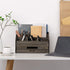 VERGOODR Rustic Wood Desk Organizer with Drawer and Pen Holder, Bill Mail Organizer for Kitchen Desk Decorative