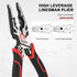 HAUTMEC Pro 8" Multifunctional Combination Linesman Plier with Cable Cutter, Wire Stripper, Terminal Crimping, Tool