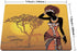 Smooffly African Woman Mouse Pad, Sunset Tree Rectangle Non-Slip Rubber Gaming Mouse Pad, 240MM X 200MM X 3MM
