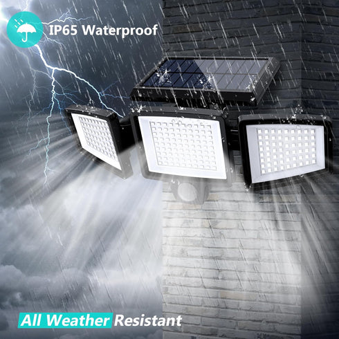 2500LM 210 Control,3 IP65 Waterproof,270 3 Modes(1 Packs) Tuffenough Solar Outdoor Lights LED Security Lights