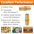 1/2 inch PEX Straight Fitting, Brass Coupling Adapts Water Pipes, Connect Tubing with Crimp Ring, 20 pcs