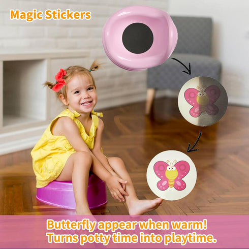 TSBSHum 18-Piece Potty Training Chart,Potty Training Sticker Chart for Girls,Made of Waterproof Paper,Helps Toddler