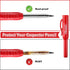 Hiboom 4 Pack Carpenter Pencils Set with 24 Refills, 2.8 mm Mechanical Pencil for Woodworking Marking