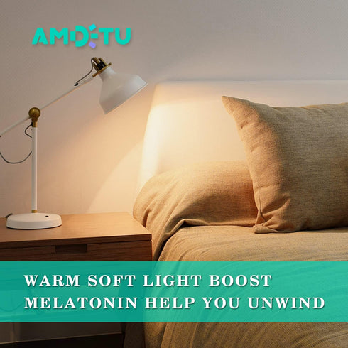 AMDTU E26 Globe Light Bulbs, Frosted G16.5, 60 watt, 600lm, 2700k Soft White, 6 Pack