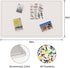 Large Bulletin Board 48 x 36 Inches, Foldable Notice Pin Board for Wall, Decorative Felt Pin Board