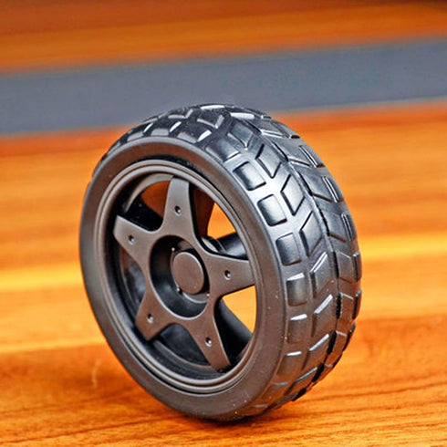 ALLPARTZ 4PCS 65mm TT Motor Wheels Smart Car Chassis Robot Remote Control Car Wheels (Black)
