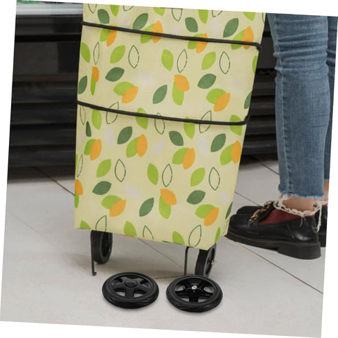 Ipetboom 2pcs Grocery Cart Replacement Wheels for Laundry Rolling Cart with Water Wave Pattern Lightweight Compact