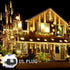 12 inch 8 192 Weepong Christmas Lights Outdoor Falling Rain Meteor Shower Lights Tube LED Snowfall Icicle Cascading