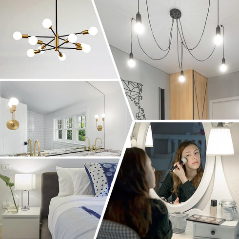 6 Pack G25(G80) Globe LED Light Bulbs, 5W Dimmable 40 Watt Equivalent, 500LM, E26 Base, 4000K Neutral White
