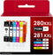 MR.INK Compatible Ink Cartridge for Canon 280XL 281XL 280XXL 281XXL, 5-Pack for TR8620a TR8520 TR8620 TR8600 TR7520