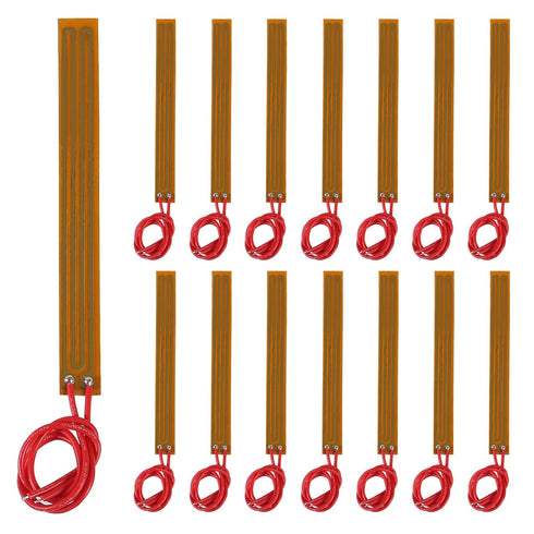 15pcs 10mmx93mm Film Heater Plate Adhesive Pad, 12V 12W Polyimide Heating Elements