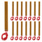 15pcs 10mmx93mm Film Heater Plate Adhesive Pad, 12V 12W Polyimide Heating Elements