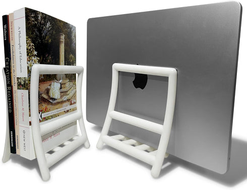 Minimalist Book Ends for Desk, File Organizer, Book Holder, Mini Bookshelf, Laptop Stand for Desk