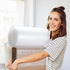 Sumono Bubble Cushioning Wrap Roll, 12 Inch x 36 Feet Perforated Bubble Roll with 10 Fragile Sticker Labels
