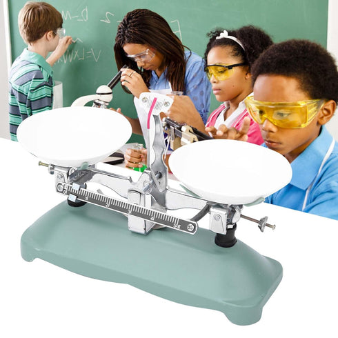 Balance Scale, 100g or 500g Double Pan Balance Scale with Weights, High Calibration Accuracy for Lab Experiments