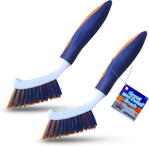 Bring It On Grout Cleaning Brush 2-Pack Crevice Cleaning Brush with Stiff