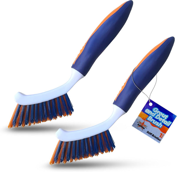 Bring It On Grout Cleaning Brush 2-Pack Crevice Cleaning Brush with Stiff