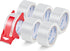 JARLINK 6 Rolls Clear Packing Tape with Dispenser - Heavy Duty Refills for Shipping, Mailing, 2.7mil Thick, 1.88 x 55